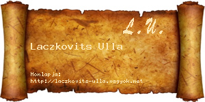 Laczkovits Ulla névjegykártya